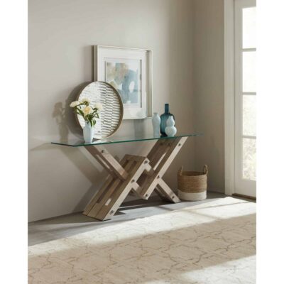 Affinity Glass Top Accent Console 5 Affinity Glass Top Accent Console 6050-85001-GRY 6050 85001 gry room