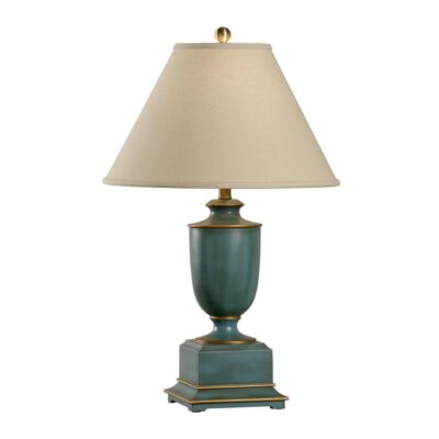 Old Washed Urn Lamp - Teal