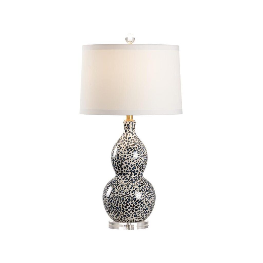 Snow Leopard Lamp - Blue