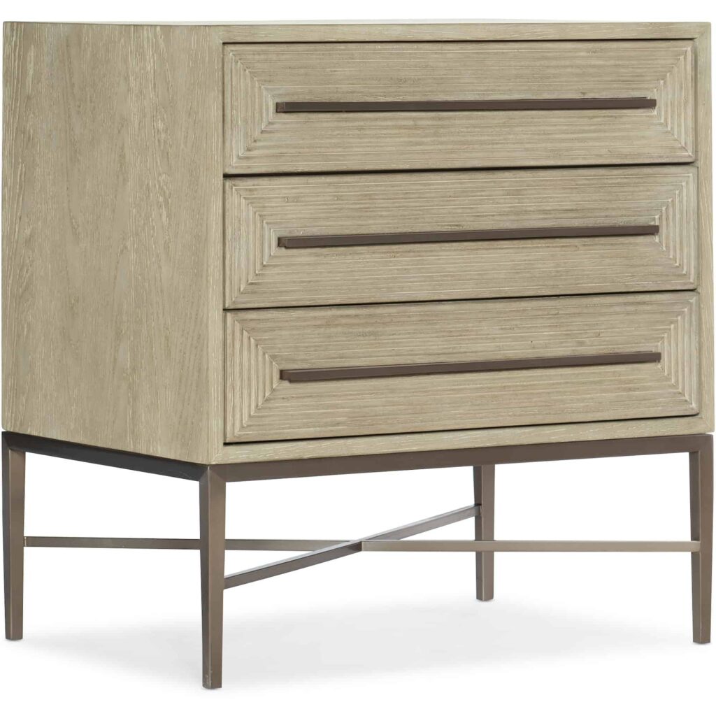 Cascade Three-Drawer Nightstand 6120-90115-80 6120 90115 80 silo