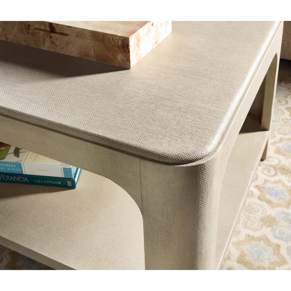 Archives Raffia Rectangle Cocktail Table - Image 6