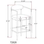 Mykos Counter Stool - Set of 2 - Grey 61327 61327 6