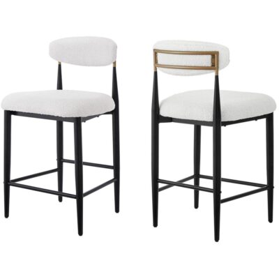 Kodi Counter Stool - Set of 2 - White/Black