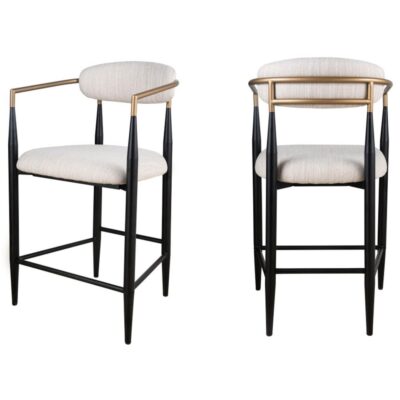 Mykos Counter stool - Set of 2 - Beige