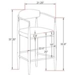 Mykos Counter stool - Set of 2 - Beige 61428 61428 8