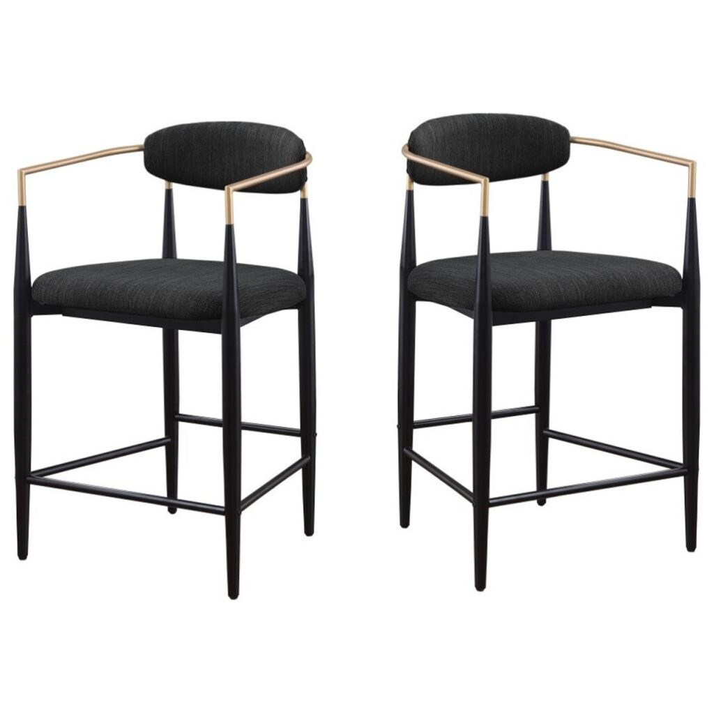 Mykos Counter stool - Set of 2 - Black