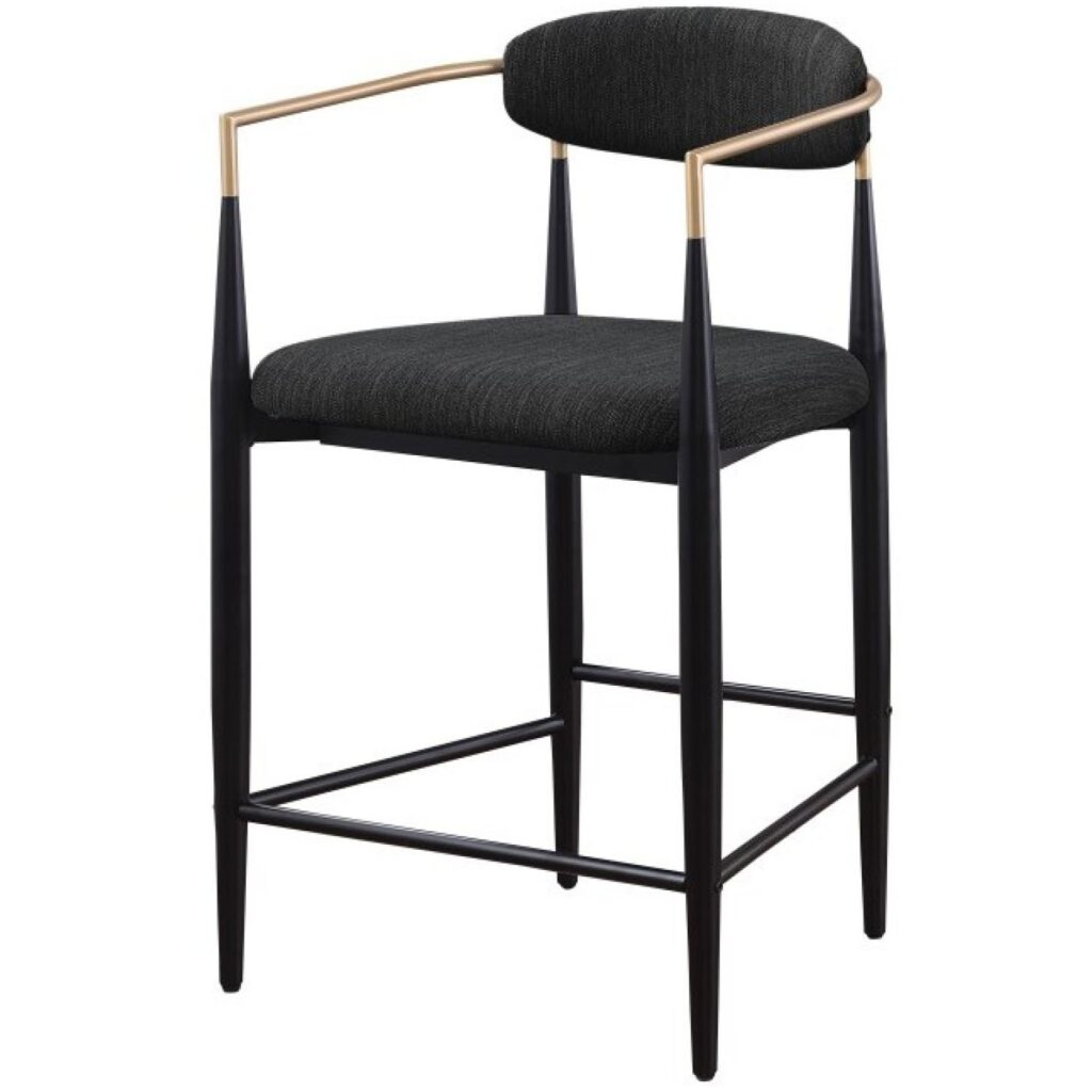 Mykos Counter stool - Set of 2 - Black - Image 2