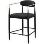 Mykos Counter stool - Set of 2 - Black 61429 61429 2