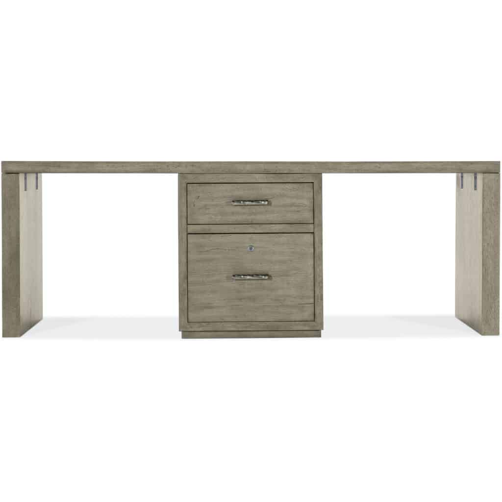 Linville Falls Desk - 84in Top-Small File and 2 Legs 6150-10914-85 6150 10914 85 straight silo