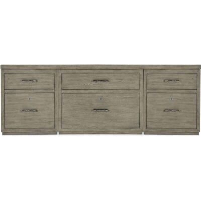 Linville Falls Credenza - 84in Top-2 Small Files and Lateral File 6150-10919-85 6150 10919 85 straight silo