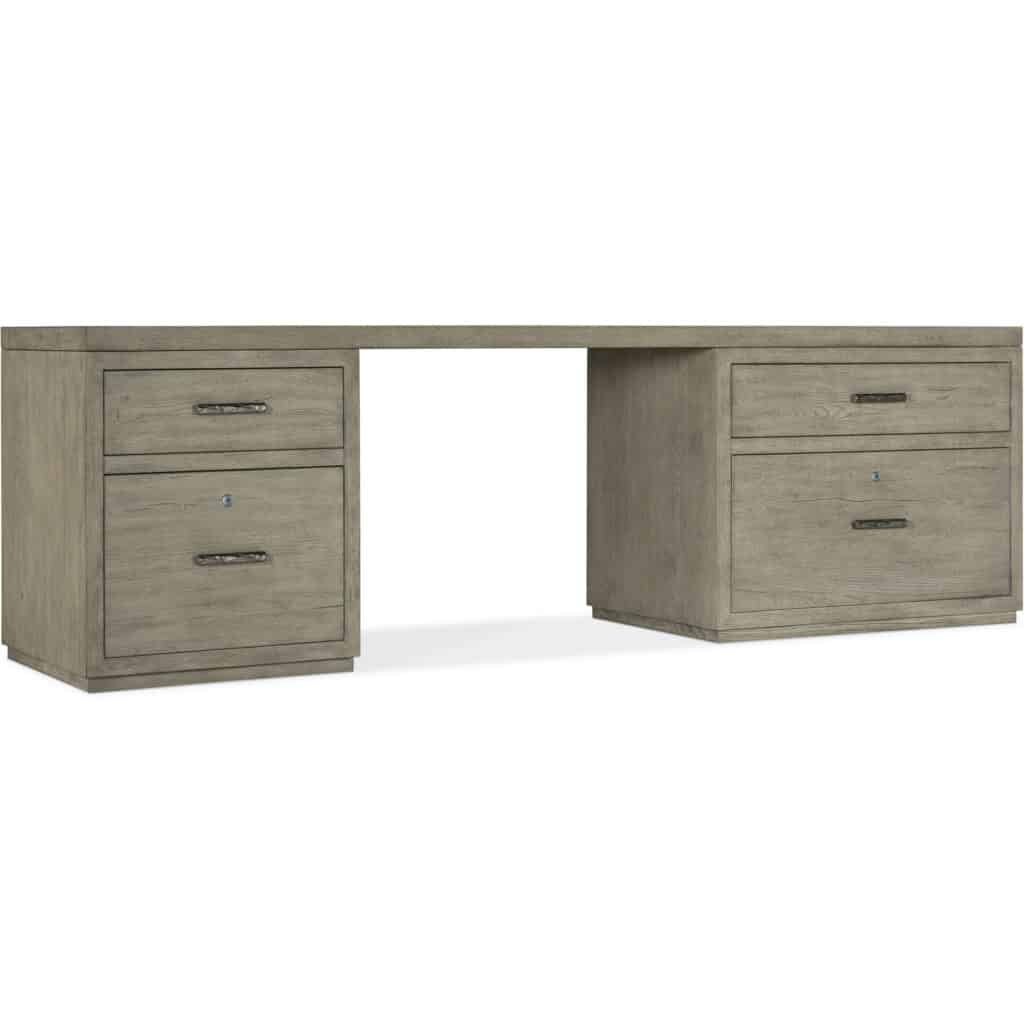 Linville Falls Desk - 96in Top-Small File and Lateral File 6150-10923-85 6150 10923 85 silo