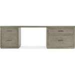 Linville Falls Desk - 96in Top-Small File and Lateral File 6150-10923-85 6150 10923 85 straight silo