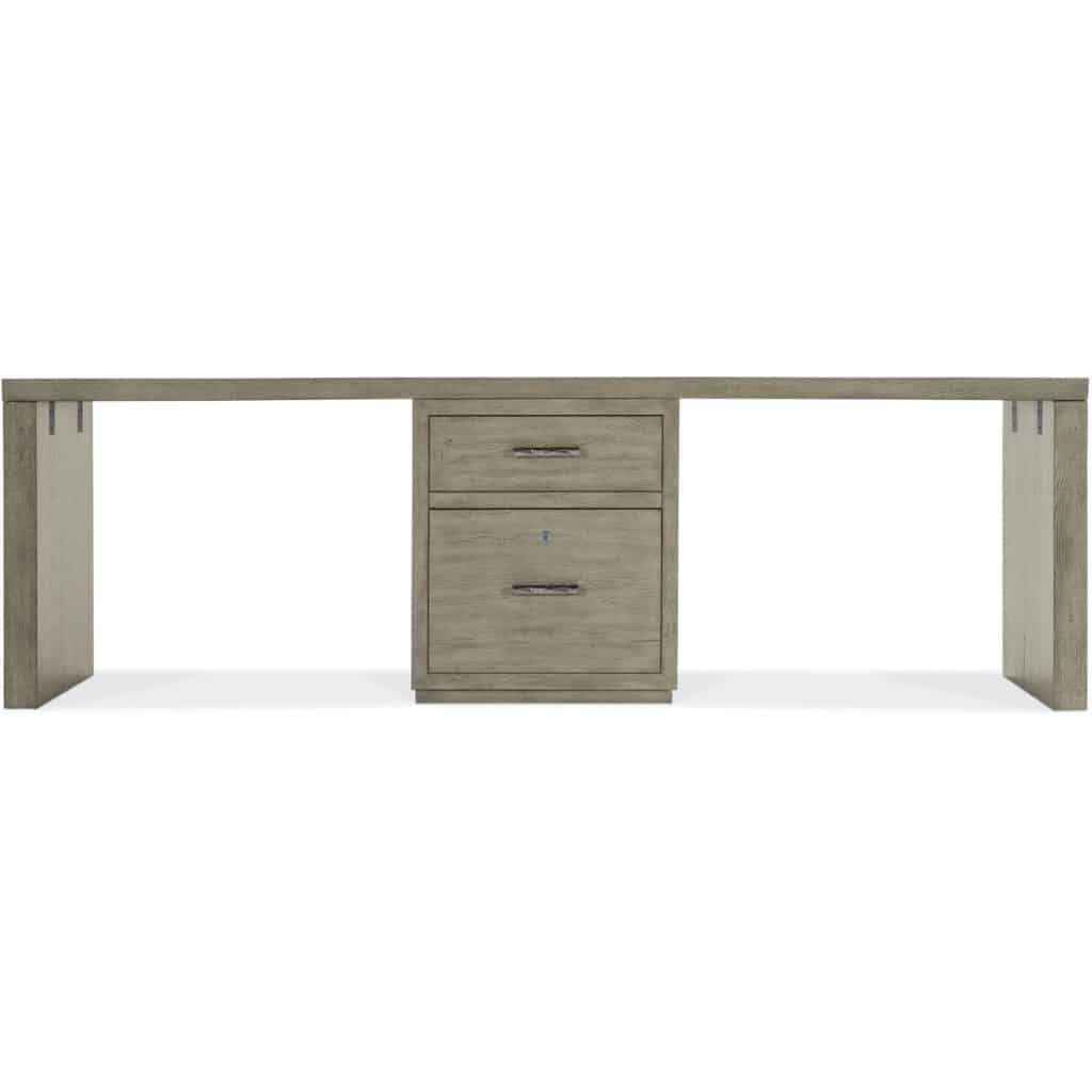 Linville Falls Desk - 96in Top-Small File and 2 Legs 6150-10924-85 6150 10924 85 straight silo