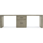 Linville Falls Desk - 96in Top-Small File and 2 Legs 6150-10924-85 6150 10924 85 straight silo