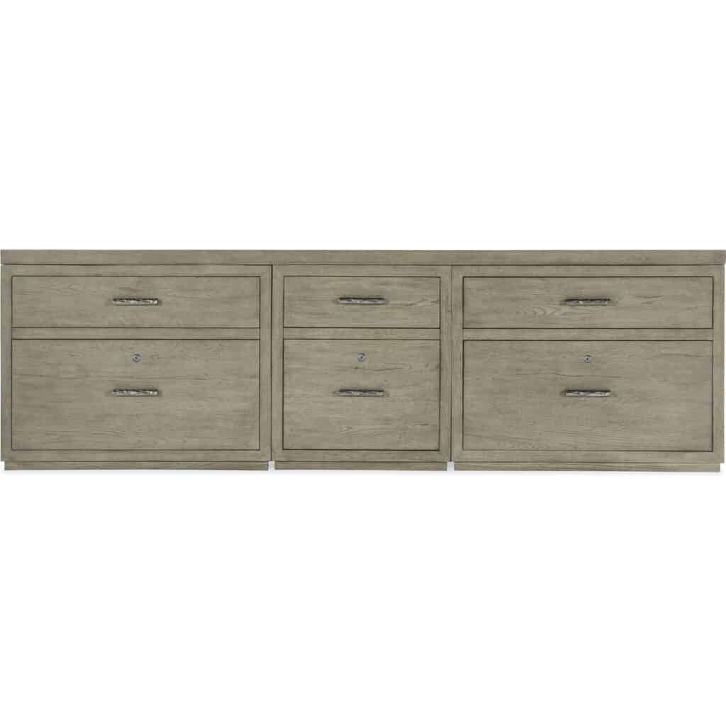 Linville Falls Credenza - 96in Top-Small File and 2 Lateral Files 6150-10931-85 6150 10931 85 straight silo