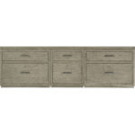 Linville Falls Credenza - 96in Top-Small File and 2 Lateral Files 6150-10931-85 6150 10931 85 straight silo