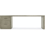 Linville Falls Desk - 96in Top-Small File and 1 Leg 6150-10946-85 6150 10946 85 straight silo