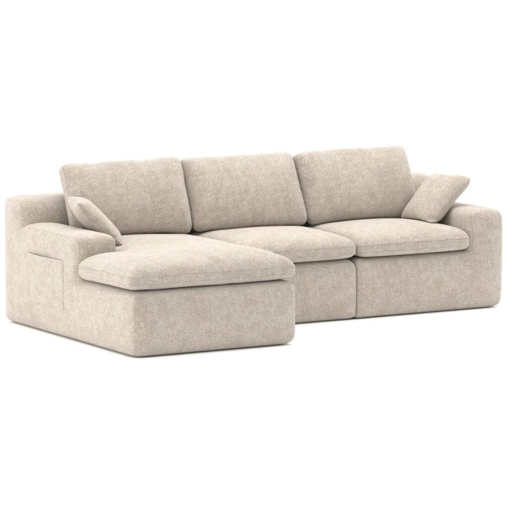 Brassex Compression Sectional Sofa - Beige - Image 2