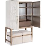 Melange Dream Weaver Bar Cabinet 628-50733-05 628 50733 05 628 50734 05 open silo