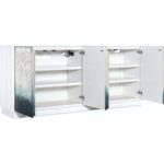 Melange Mediterranean Entertainment Credenza 628-55064-02 628 55064 02 open silo