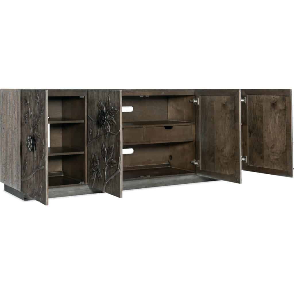 Melange Florence Four Door Credenza 628-85103-85 628 85103 85 open silo