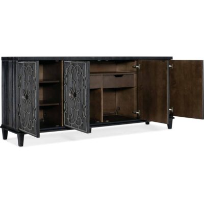 Melange Madeline Four Door Credenza 628-85104-99 628 85104 99 open silo