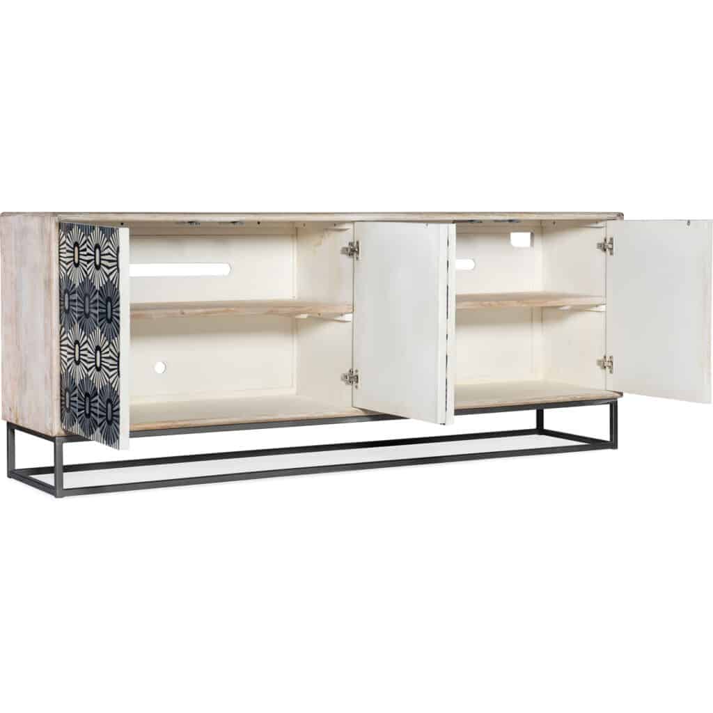 Melange Whitmore Four Door Credenza 628-85111-02 628 85111 02 open silo