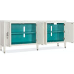 Melange Leo Four Door Credenza 628-85629-02 628 85629 02 open silo