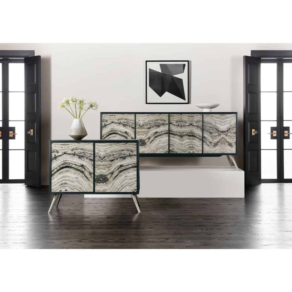 Melange Rockee Four Door Credenza - Image 4