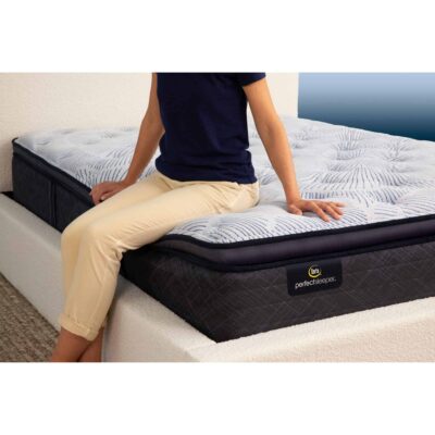Serta Perfect Sleeper Night Lagoon Firm Pillow Top King Mattress 12 Serta Perfect Sleeper Night Lagoon Firm Pillow Top King Mattress 850005586-1060 6308 2392 4353 SE23 NL PerfectSleeper Innerspring Level 1 NightLagoon FMPT Room PressureDetail 230119 0767