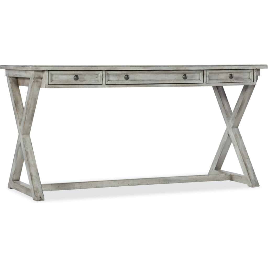 Melange Dixon Writing Desk 638-10019-GRY 638 10019 gry drawerside