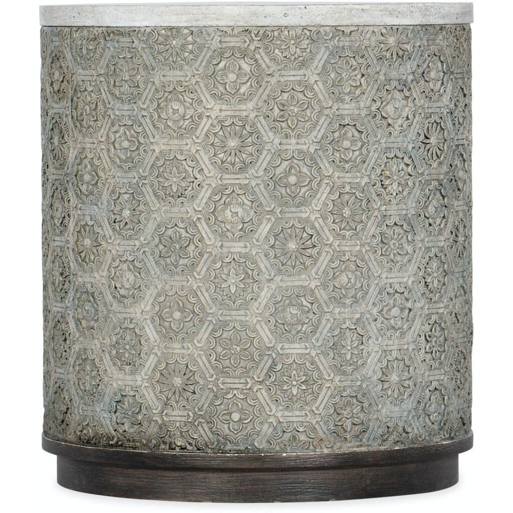 Melange Greystone Round End Table 638-80005-95 638 80005 95 silo