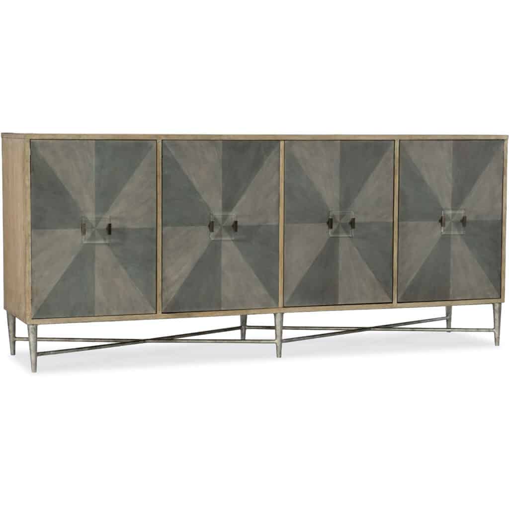 Melange 86'' Wide Credenza HKR12481 638 85316 ltgy silo