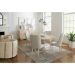 Nouveau Chic Round Pedestal Dining Table 6500-75203-80 6500 75203 500 900 80 room