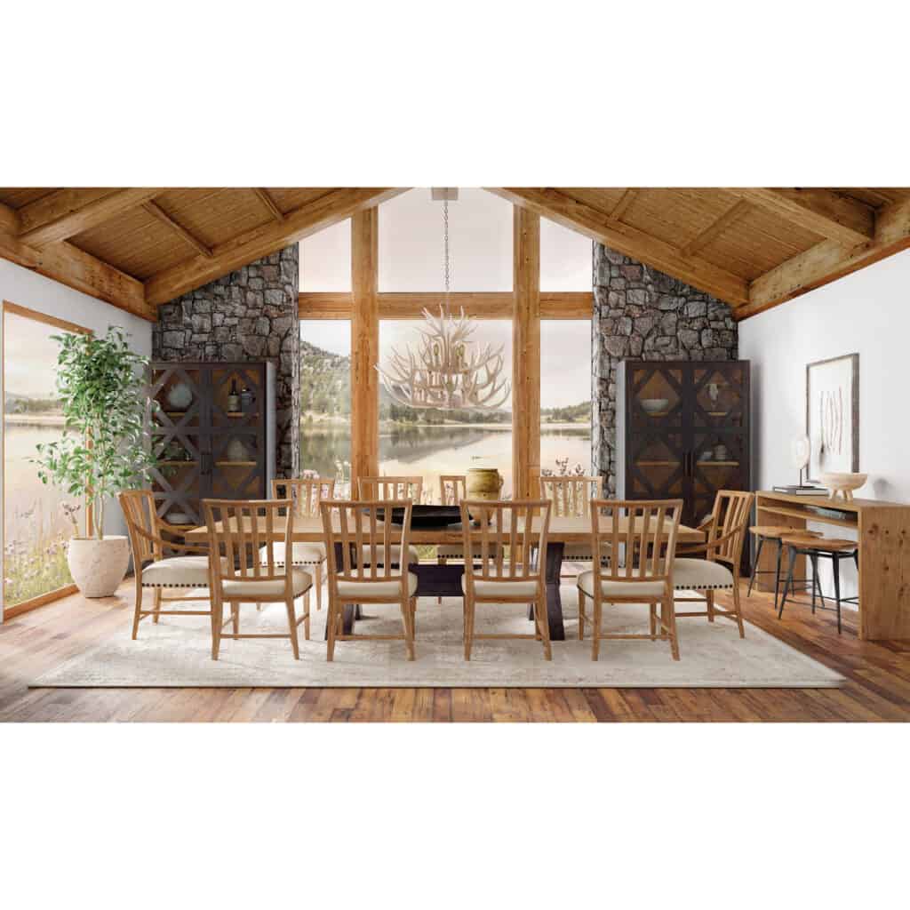 Big Sky Extendable Trestle Dining Table - Image 9