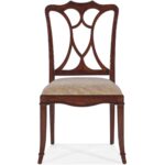 Charleston Upholstered Seat Side Chair 6750-75310-85 6750 75310 85 straight silo