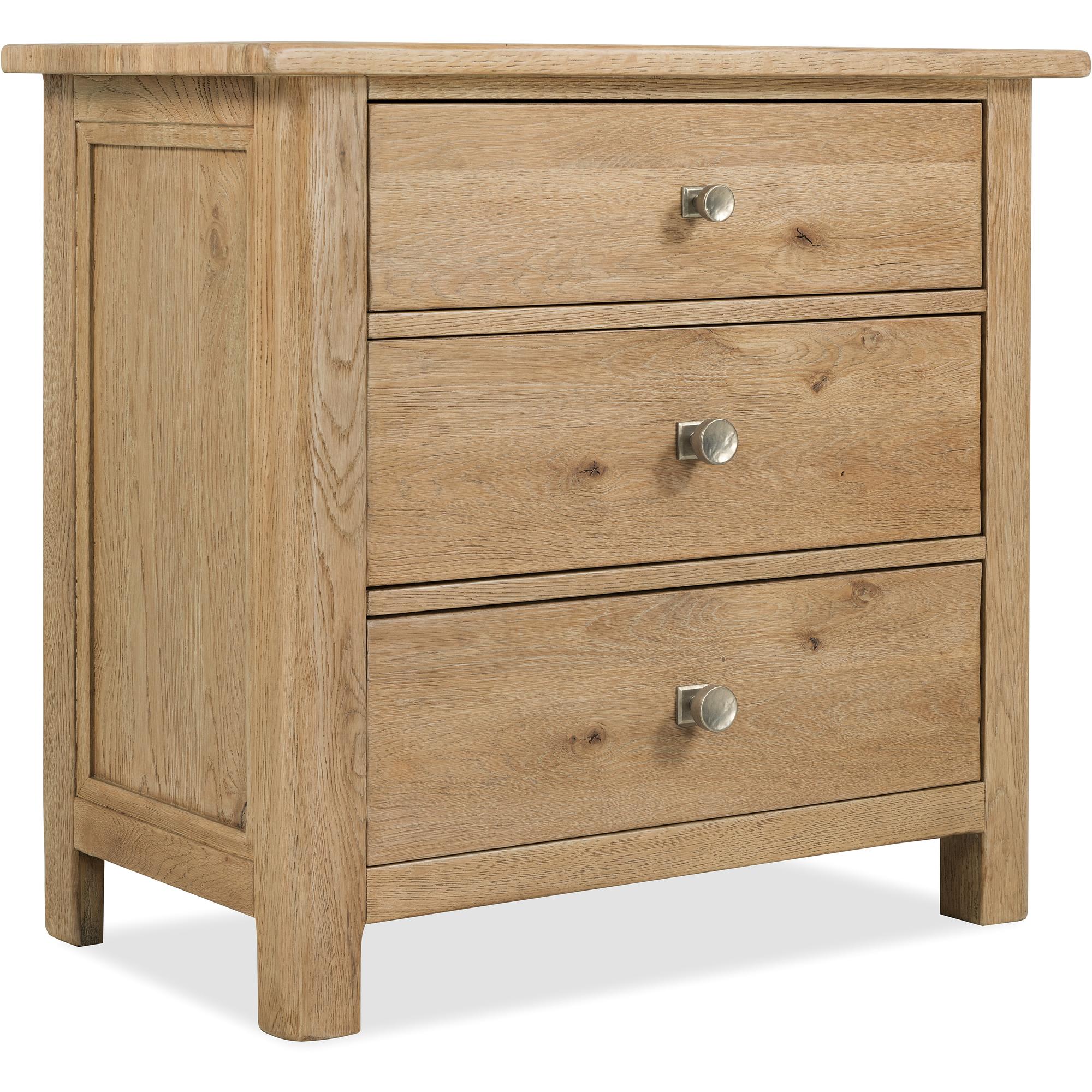 Driftwood Three-Drawer Nightstand 1 Driftwood Three-Drawer Nightstand