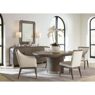 Modern Mood Round Dining Table w/1-18in leaf 6850-75201-89 6850 75201 401 411 900 90008 89 room