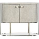 Modern Mood Oval Nightstand 6850-90317-80 6850 90317 80 straight silo