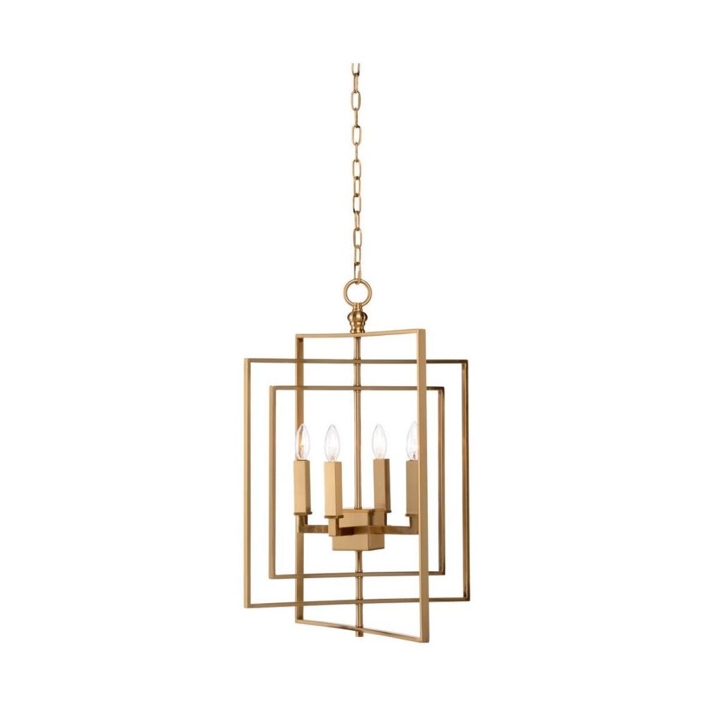 Cube Chandelier - Gold (Sm)