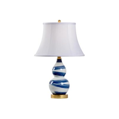 Blue And White Swirl Lamp
