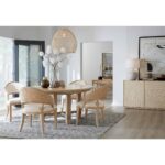 Retreat Pole Rattan Round Dining Table w/1-20in leaf 6950-75201-80 6950 75201 400 55472 80 room