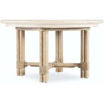 Retreat Pole Rattan Round Dining Table w/1-20in leaf 6950-75201-80 6950 75201b 80 silo