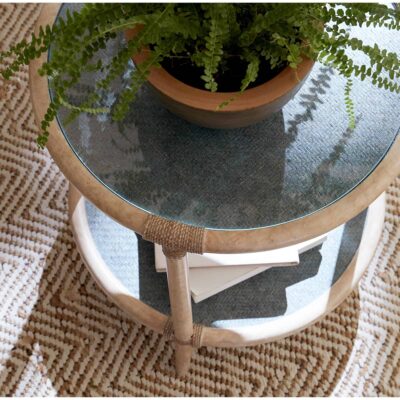 Retreat Raffia End Table 8 Retreat Raffia End Table 6950-80116-45 6950 80116 45 detail
