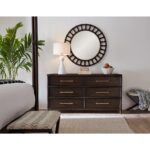 Retreat Pole Rattan Accent Mirror 6950-90005-99 6950 90005 202 99 room