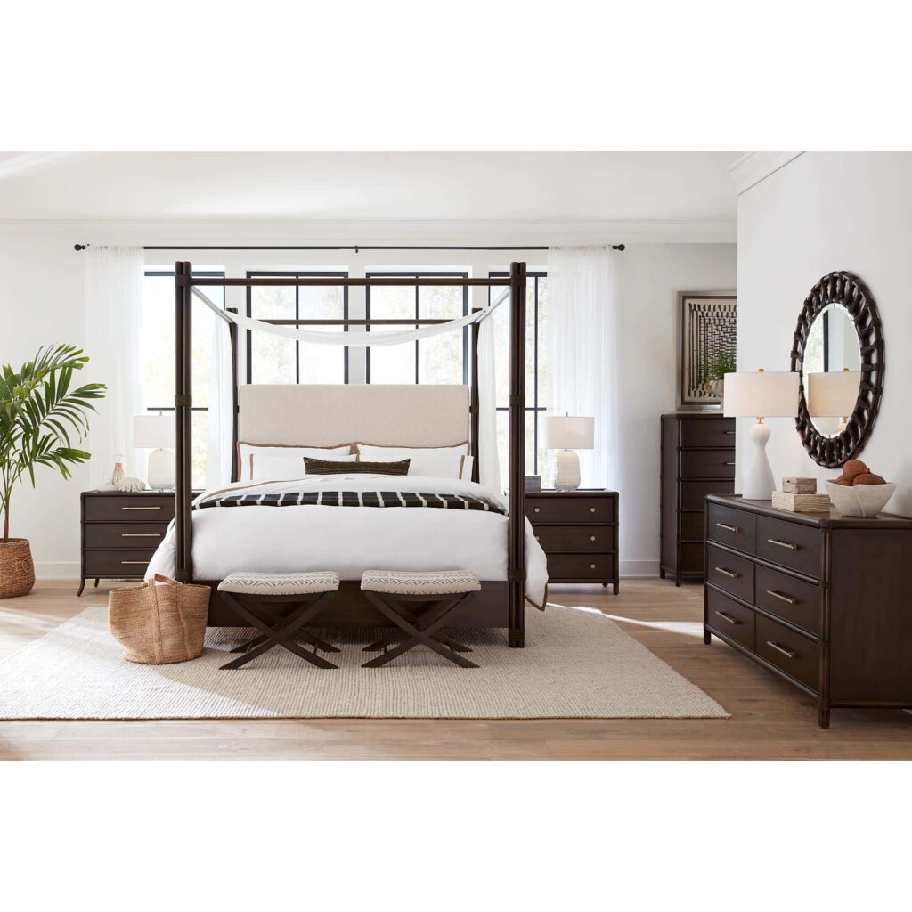 Retreat Pole Rattan Accent Mirror - Image 2