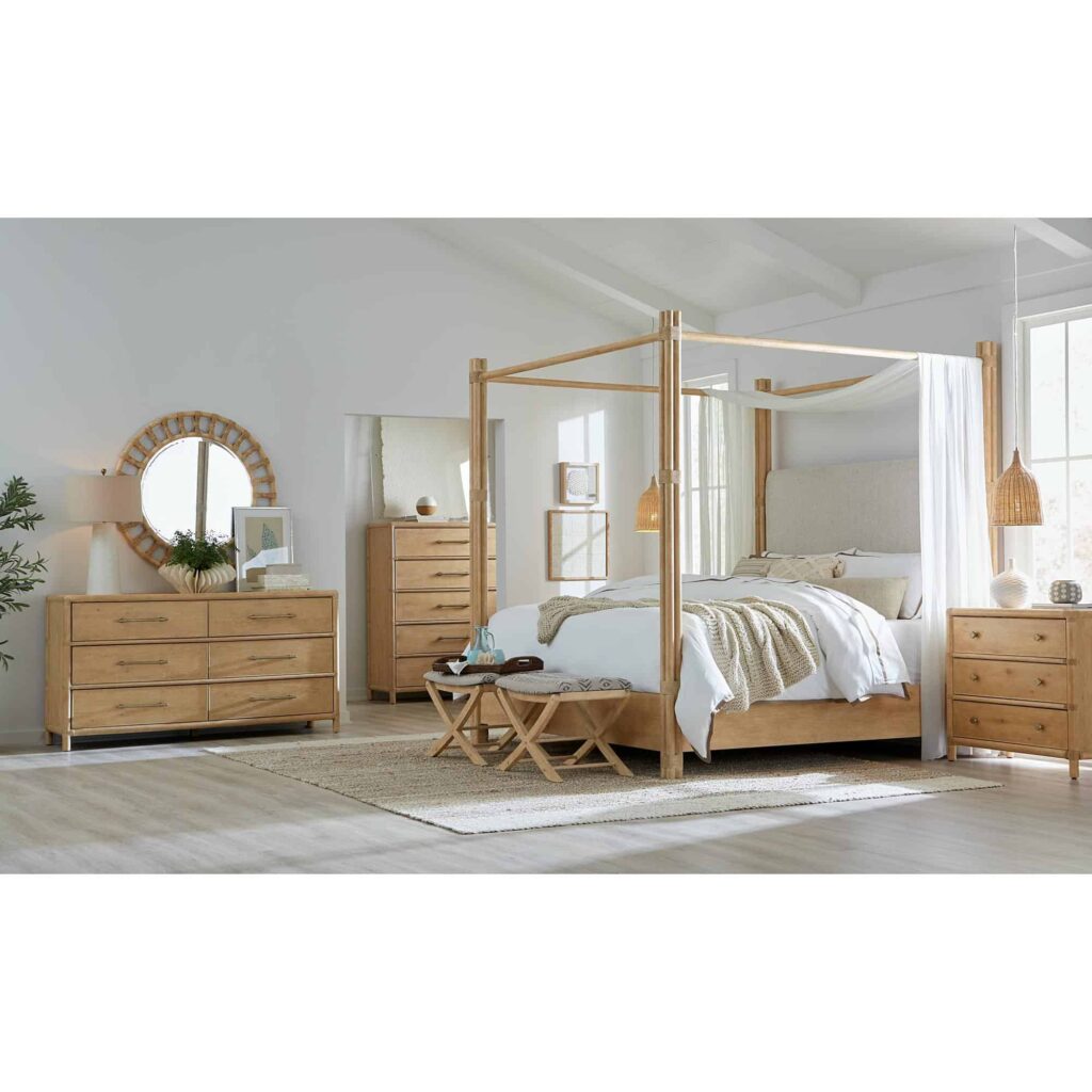 Retreat Pole Rattan Five-Drawer Chest - Image 4