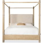 Retreat Pole Rattan Cal King Upholstered Poster Bed w/Canopy 6950-90460-80 6950 90466 80 straight silo