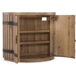 Vineyard Row Demilune Nightstand 6952-90115-80 6952 90115 80 open silo