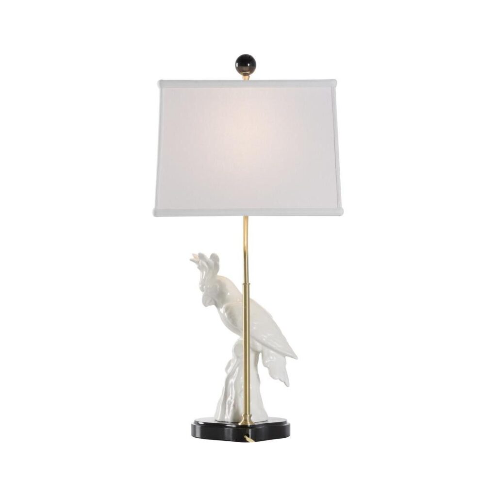 Hope Parrot Lamp - White - Right Facing - Image 3